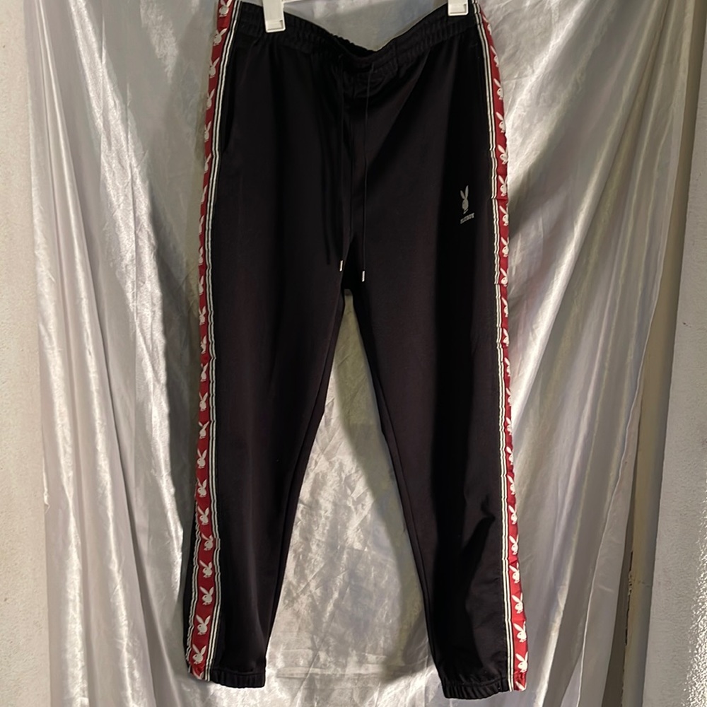 Playboy by pacsun red and black jogger pants large